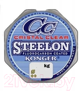 

Леска монофильная Konger, Прозрачный, Steelon Crictal Clear Fluorocarbon 0.28мм 150м / 239150028