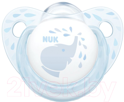 Пустышка NUK Baby Blue Ортодонтической формы / 10730303 (силикон, р.1)