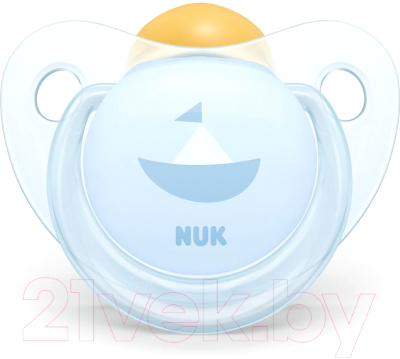 Пустышка NUK Baby Blue Ортодонтической формы / 10734013 (латекс, р.2)