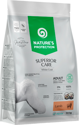 Сухой корм для собак Nature's Protection SC White Dogs Lamb Adult Small And Mini Breeds / NPSC45663N