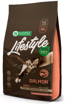 Сухой корм для кошек Nature's Protection Lifestyle Grain Free Salmon Kitten / NPLS45954 (7кг)