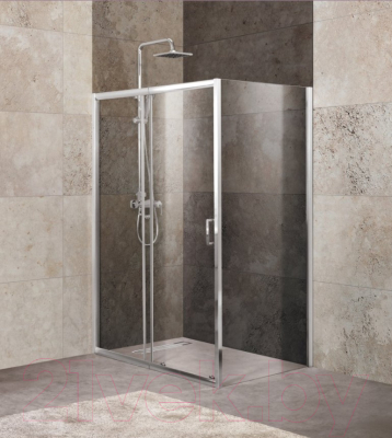 Душевой уголок BelBagno UNIQUE-AH-1-100/115-90-C-Cr