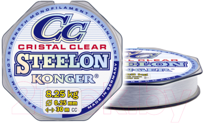 Леска монофильная Konger Steelon Crictal Clear 0.14мм 30м / 240030014