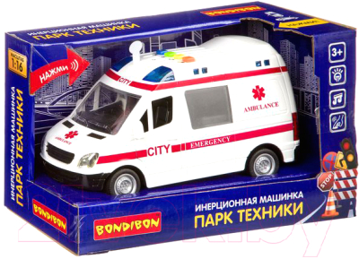Автомобиль игрушечный Bondibon Парк техники / ВВ4068 (инерционная)