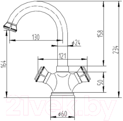 Смеситель ZORG A 2008U-BR