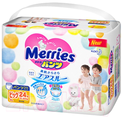 Подгузники-трусики детские Merries Econom XL (24шт)