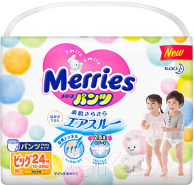 Подгузники-трусики детские Merries Econom XL (24шт)