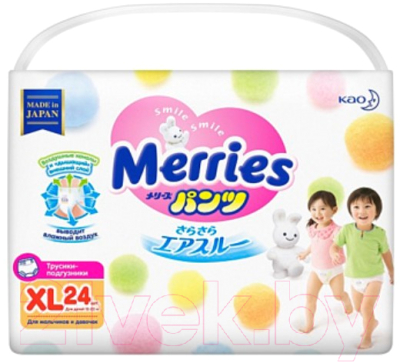 Подгузники-трусики детские Merries Econom XL (24шт)