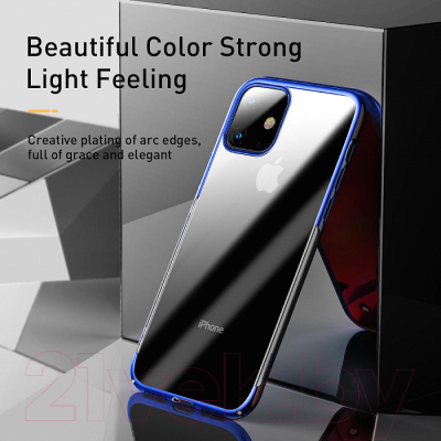 Чехол-накладка Baseus Glitter для iPhone 11 / WIAPIPH61S-DW03 (синий)