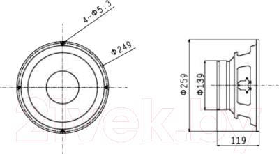 Динамик для профессиональной акустики Biema BML-T1002