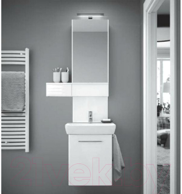 Шкаф с зеркалом для ванной Kolo Nova Pro 88433-000 (белый глянец)