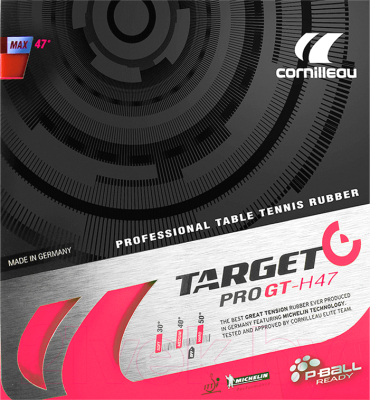 

Накладка для ракетки настольного тенниса Cornilleau, Target Pro GT H47 2.0 / 615200