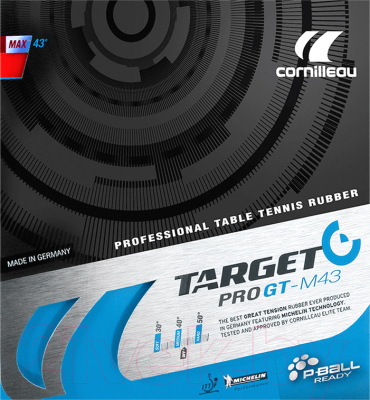 

Накладка для ракетки настольного тенниса Cornilleau, Target Pro GT M43 max / 615320