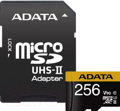 Карта памяти A-data microSDXC UHS-II 256GB + адаптер (AUSDX256GUII3CL10-CA)