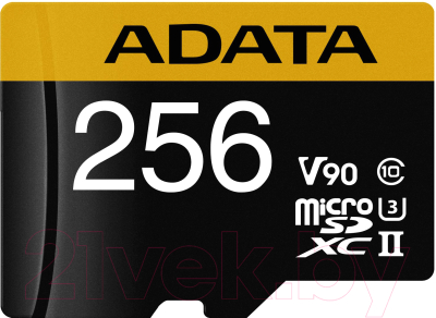 Карта памяти A-data microSDXC UHS-II 256GB + адаптер (AUSDX256GUII3CL10-CA)