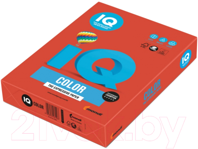 Бумага IQ Color Intensive А4 160г/м2 / CO44 (250л, кораллово-красный)