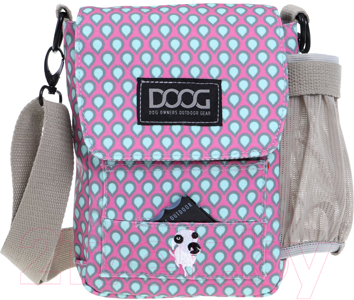 Сумка для дрессуры DOOG SB06 (розовый с каплями)