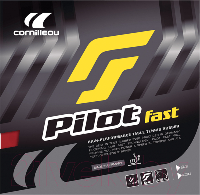 

Накладка для ракетки настольного тенниса Cornilleau, Pilot Fast 2.0 / 613400
