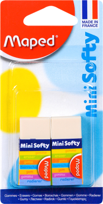 Набор ластиков Maped Mini-Softy / 021789 (2шт, белый)