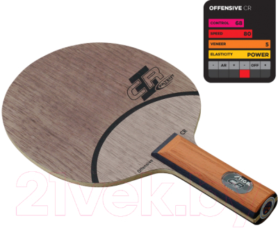 Основание для ракетки настольного тенниса STIGA Offensive CR / 1035-35 (ручка мастер)