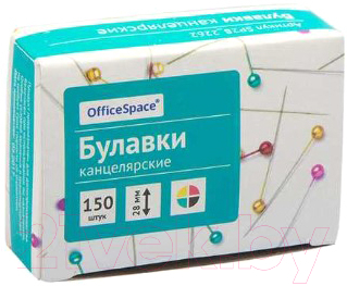 Булавки канцелярские OfficeSpace SP28-2262 (150шт)