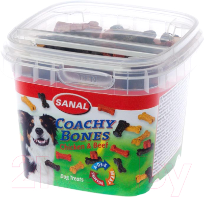

Лакомство для собак Sanal, Coachy Bones Chicken&Beef / 2970SD