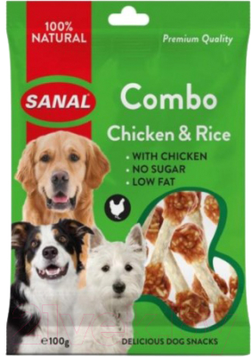 Лакомство для собак Sanal Combo Chicken&Rice / 2962SD (100г)