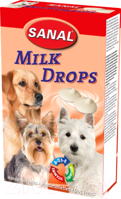 Лакомство для собак Sanal Milk Drops / 2305SD (125г)