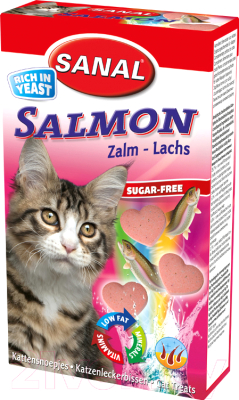 Лакомство для кошек Sanal Salmon / 3300SC (50г)