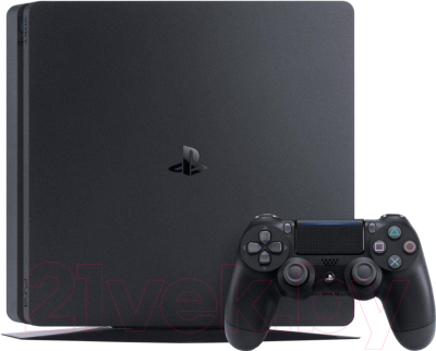 Игровая приставка PlayStation 4 Slim + GTSport, Uncharted4, HorizonZ / PS719395171 (c подпиской на 3мес)