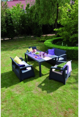 Комплект садовой мебели Keter Corfu Fiesta / 223216 (графит)