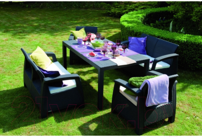 Комплект садовой мебели Keter Corfu Fiesta / 223216 (графит)