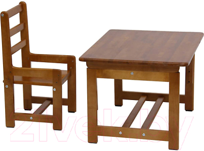 Комплект мебели с детским столом Фея Растем вместе (табачный дуб)