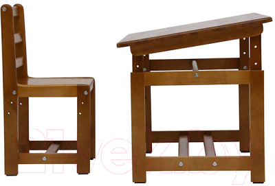 Комплект мебели с детским столом Фея Растем вместе (табачный дуб)