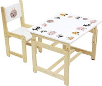 

Комплект мебели с детским столом Polini Kids, Eco 400 SM Лесная сказка