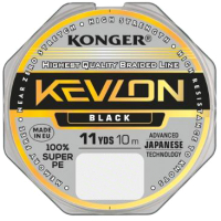 

Леска плетеная Konger, Kevlon X4 Black 0.16мм 10м / 250014016