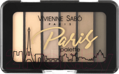 

Палетка теней для век Vivienne Sabo, Коричневый;бежевый;золотистый;бронза, Eyeshadow Mini Palette Paris тон 01