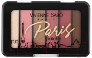 

Палетка теней для век Vivienne Sabo, Коричневый;розовый;бежевый;бордовый, Eyeshadow Mini Palette Paris тон 04