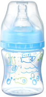 Бутылочка для кормления BabyOno Антиколиковая с широким горлышком / 402/03 (120мл, голубой) - 