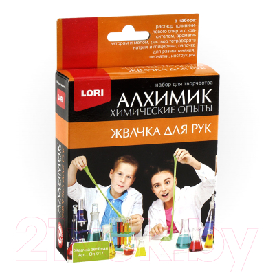 

Набор для опытов Lori, Химические опыты. Жвачка для рук зеленая / Оп-017