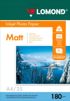 Фотобумага Lomond А4, 180 г/м, 25 л. / 0102037 (матовая) - 
