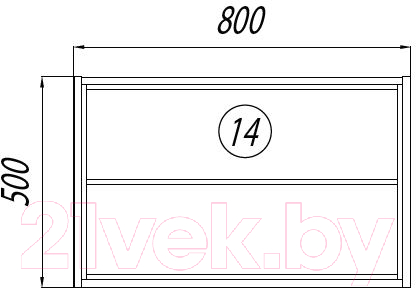 Тумба под умывальник Акватон Брук 80 (1A201501BCDL0)