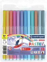Фломастеры Centropen Colour World Pastel / 7550 1287 (12шт) - 