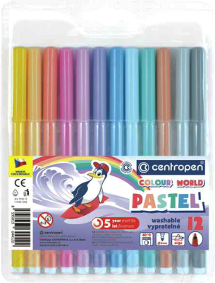 Фломастеры Centropen Colour World Pastel / 7550 1287 (12шт)