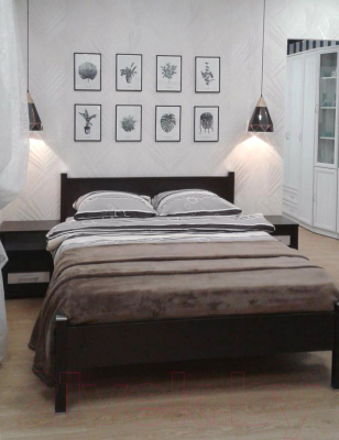 Полуторная кровать Уют Сервис Гарун 614 (дуб сонома) - Фото товара другой расцветки в интерьере