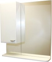 Шкаф с зеркалом для ванной СанитаМебель Лотос 101.700 (левый) - 