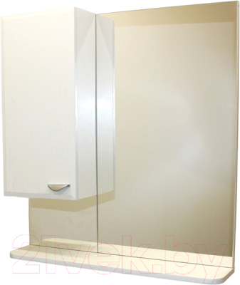 Шкаф с зеркалом для ванной СанитаМебель Лотос 101.700 (левый)