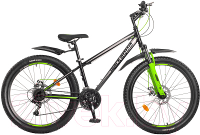 Велосипед Black Aqua Cross 1661 D+ 26 GL-336 (черный/зеленый)