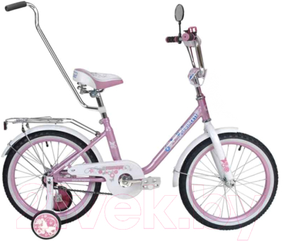 

Детский велосипед с ручкой Black Aqua, Princess 12 KG1202 со светящимися колесами