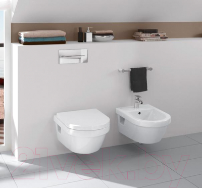 Унитаз подвесной с инсталляцией Villeroy & Boch Architectura 5684-H1-01 + 92246100 + 92249061